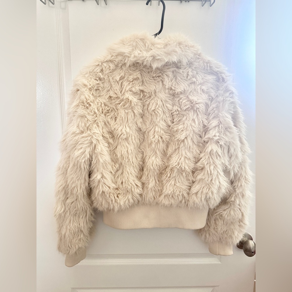 ZARA FAUX FUR BOMBER JACKET - Picture 11 of 11